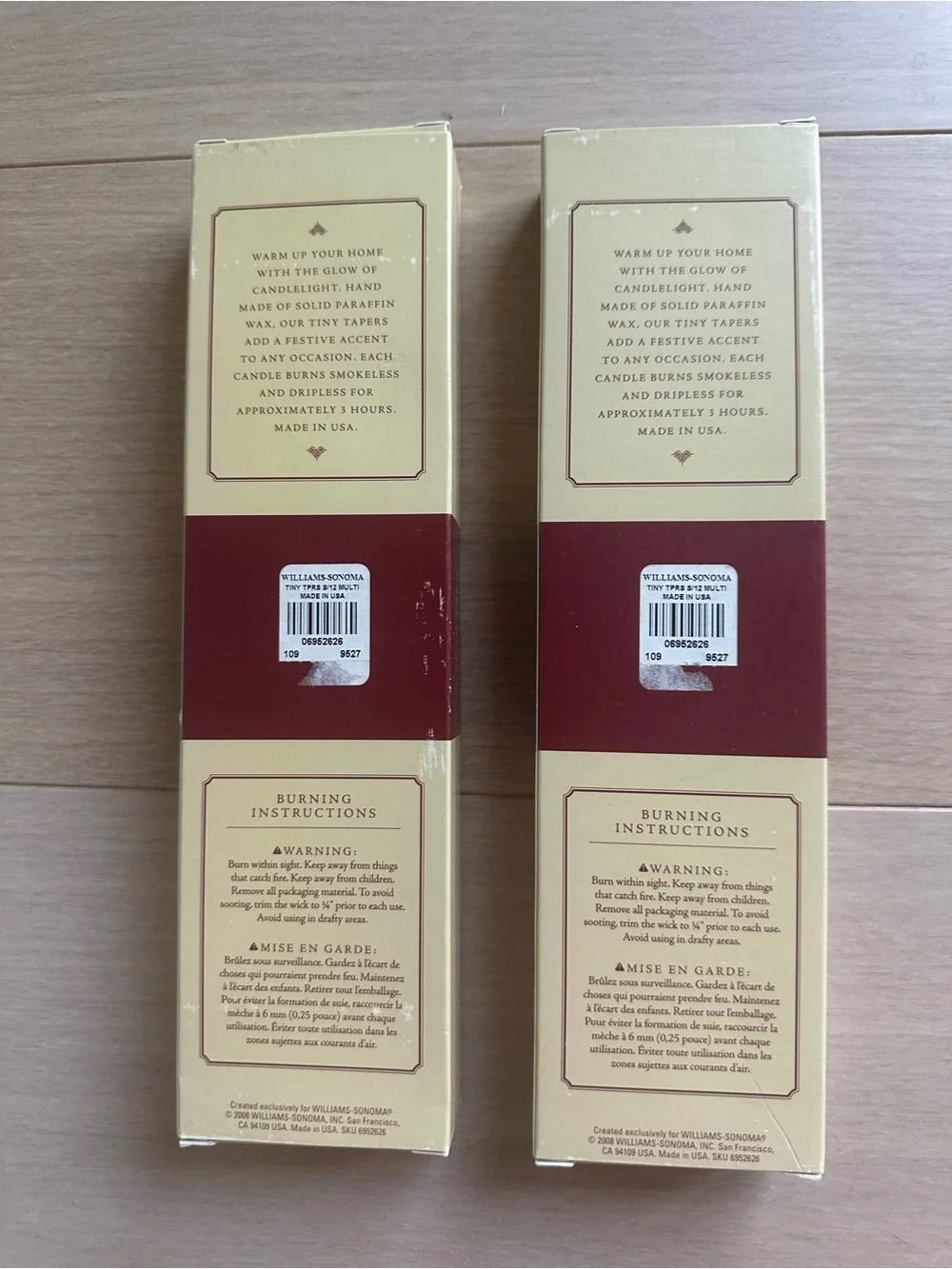 Williams-Sonoma Autumn Tiny Tapers — Green, Orange, Amber, Cranberry